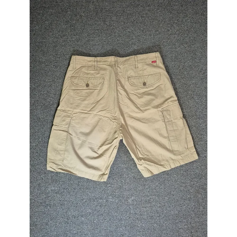 Levi Strauss Men's Khaki Cargo Shorts Size 36 Tan Utility Casual Outdoor